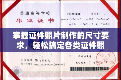 海东掌握证件照片制作的尺寸要求，轻松搞定各类证件照